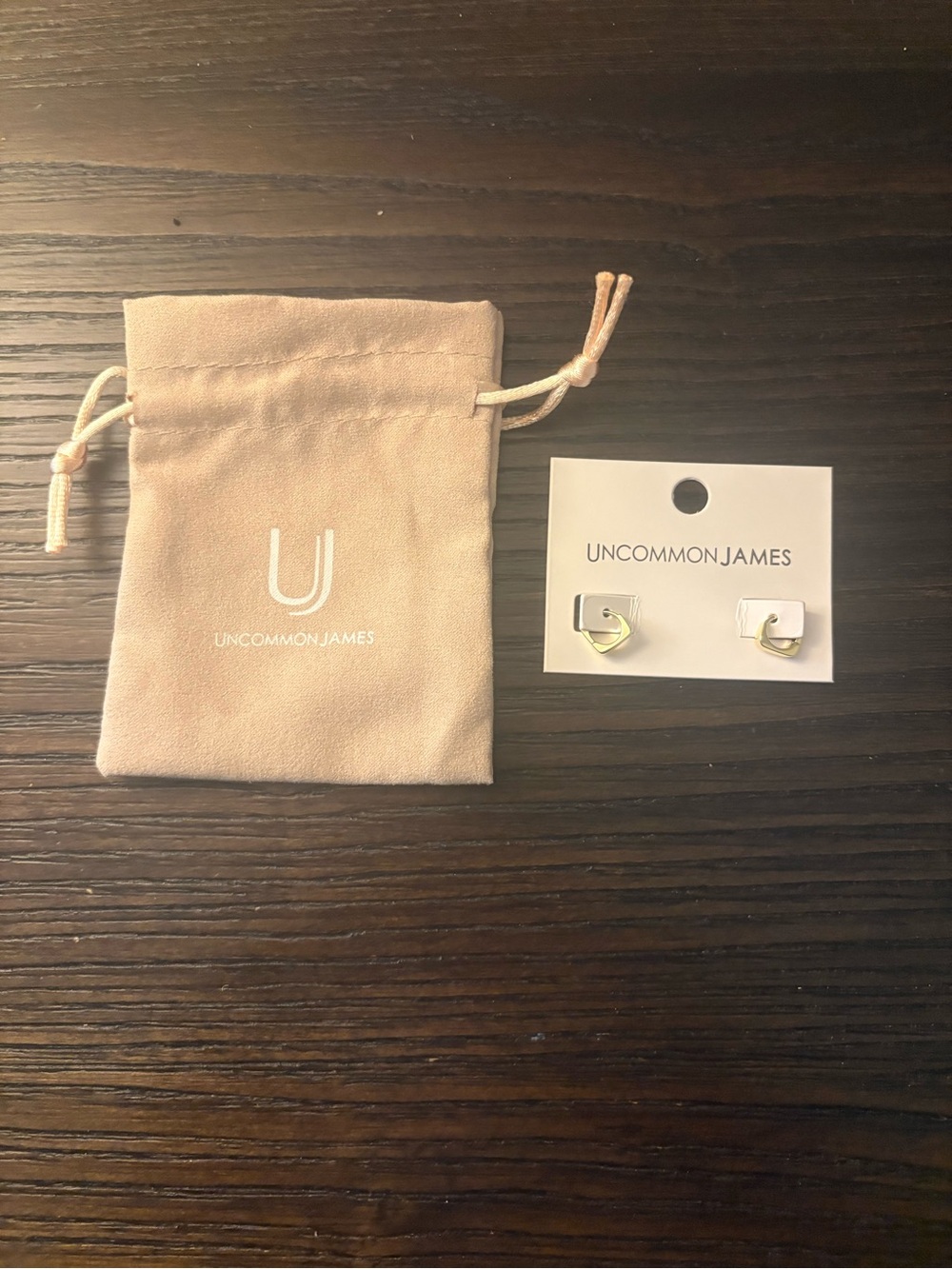 NEW Uncommon James Gold Moneymaker Huggies Earrings
